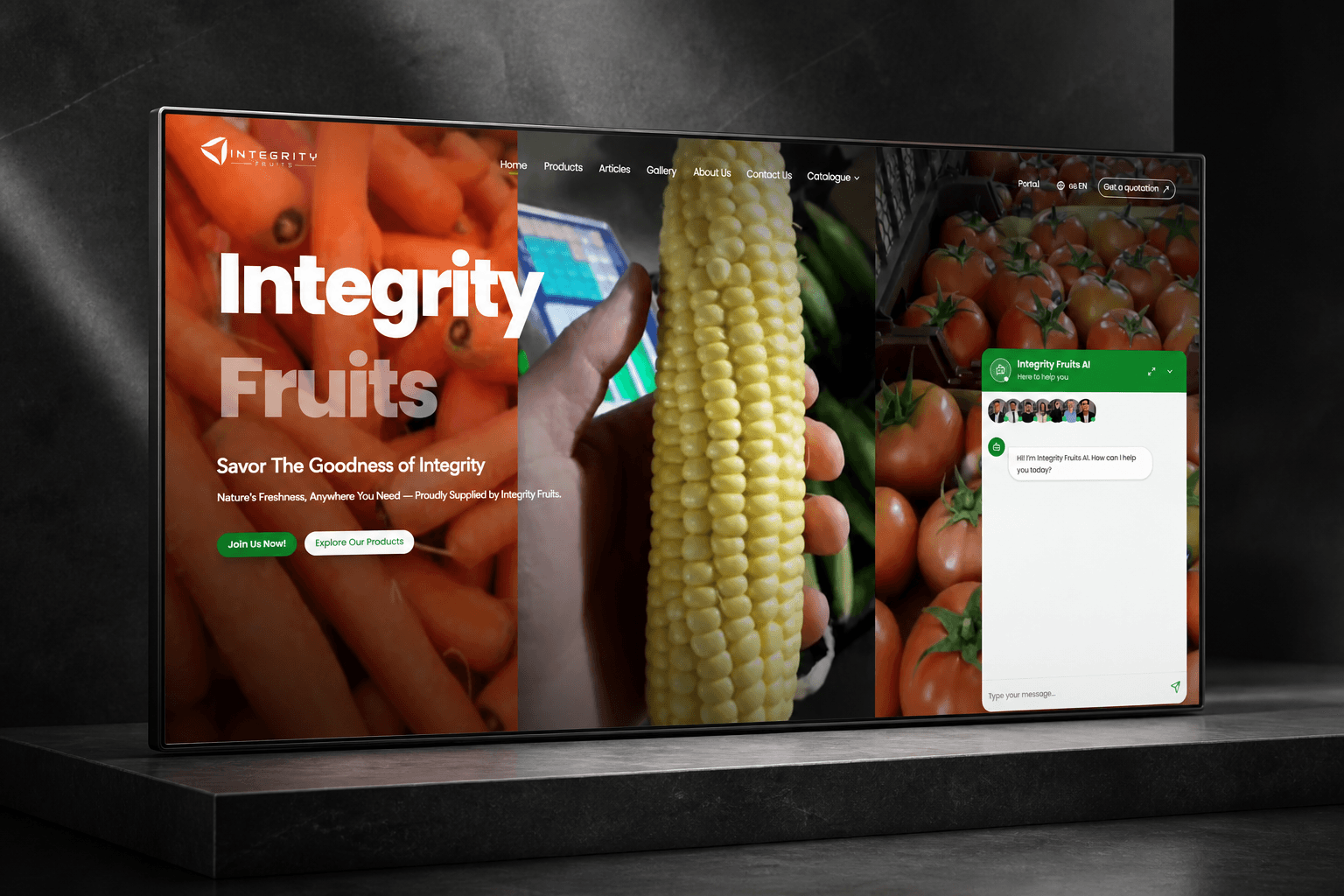 Integrity Fruits produce website